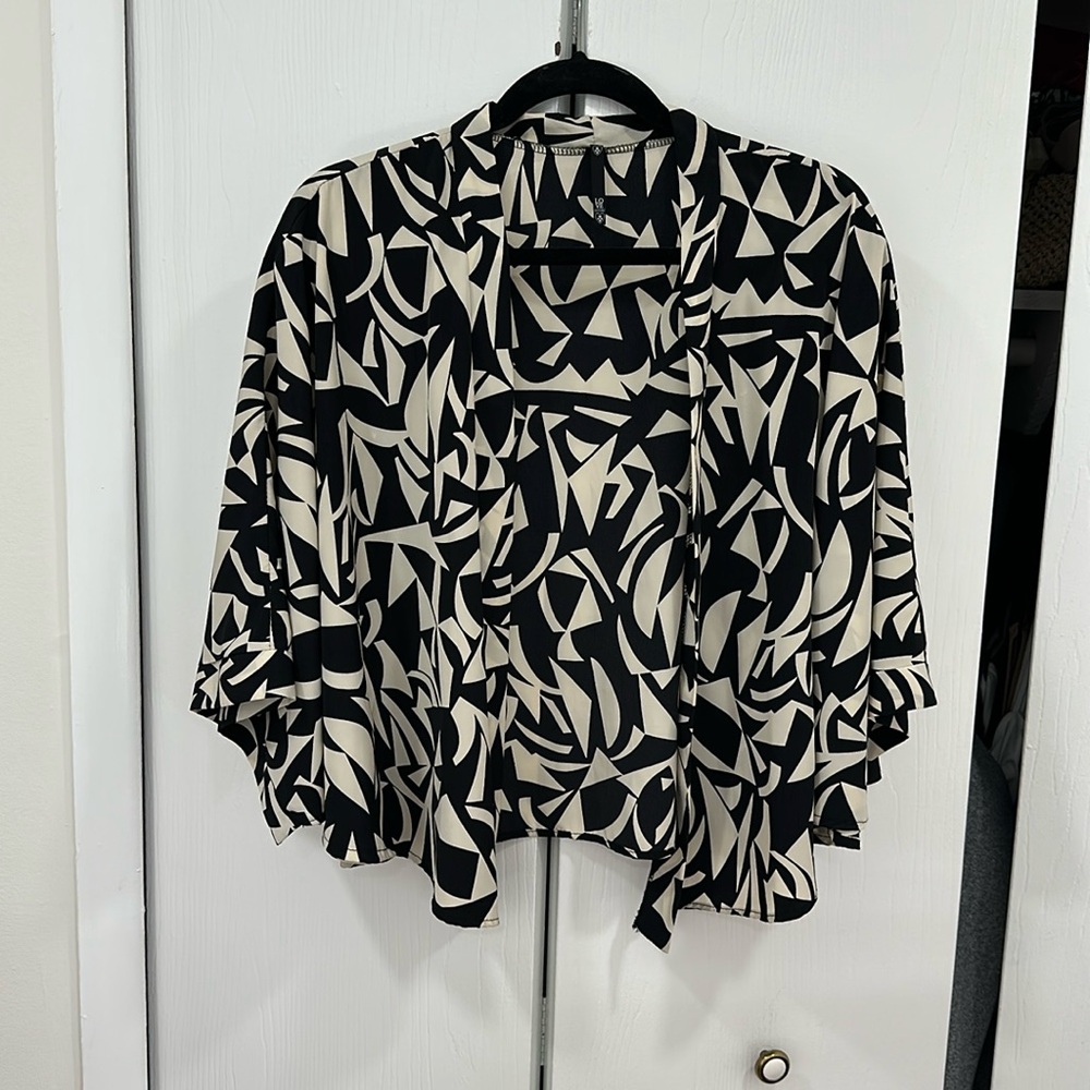 Geometric cropped cardigan